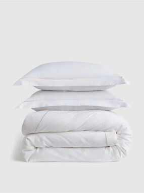 Quince NWOT GIZA Cotton Sateen Duvet Cover Set Queen 1088 🌺see notes🌺